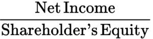 Net Income Shareholders Equity