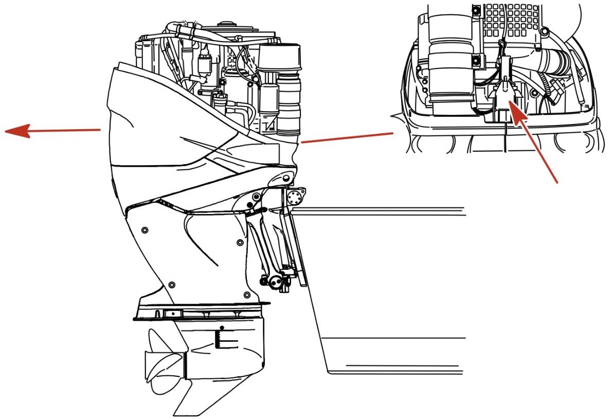 Mercury Verado rear cowl removal